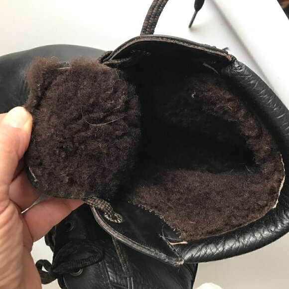 Anfibio De Luca Waterproof Leather Shearling Winter Boots Size 9.5 main image 6
